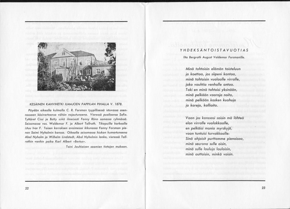 Sukuviesti 1, sivut 22 ja 23