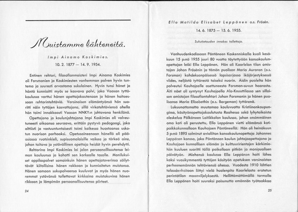 Sukuviesti 1, sivut 24 ja 25