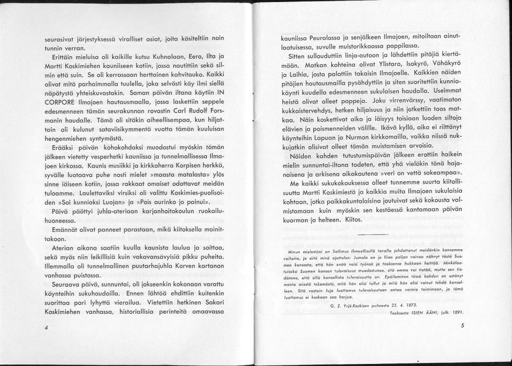 Sukuviesti 1, sivut 4 ja 5