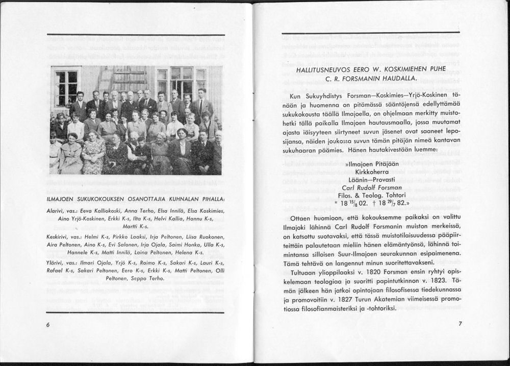 Sukuviesti 1, sivut 6 ja 7