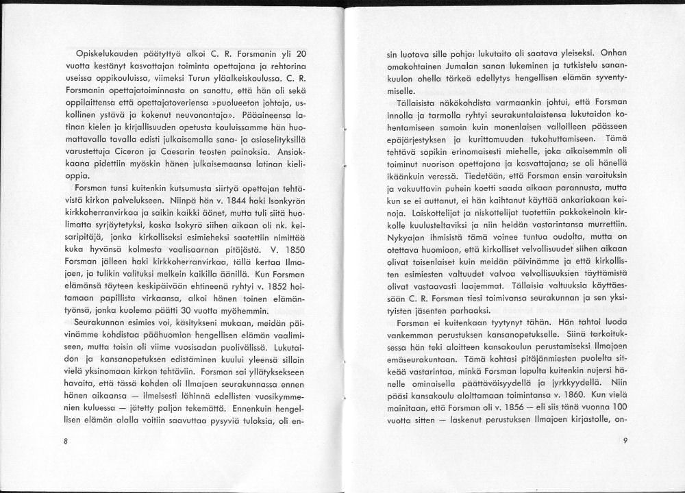 Sukuviesti 1, sivut 8 ja 9