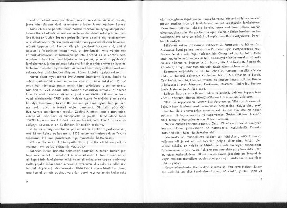 Sukuviesti 11, sivut 6 ja 7