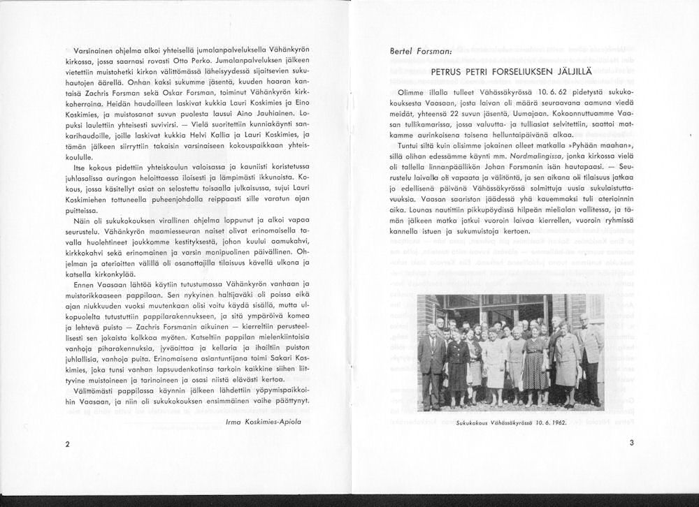 Sukuviesti 12, sivut 2 ja 3