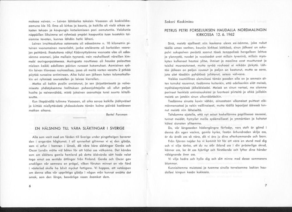 Sukuviesti 12, sivut 6 ja 7