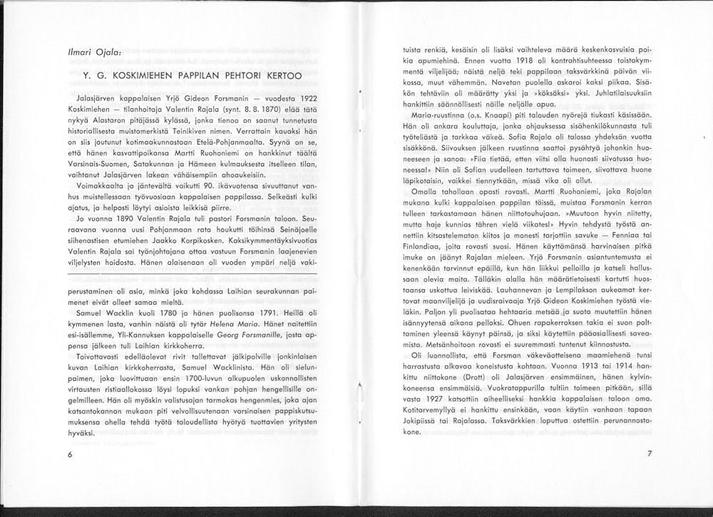 Sukuviesti 13, sivut 6 ja 7