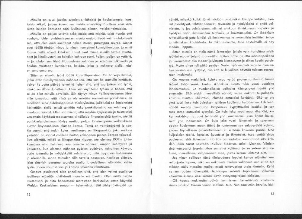 Sukuviesti 14, sivut 12 ja 13