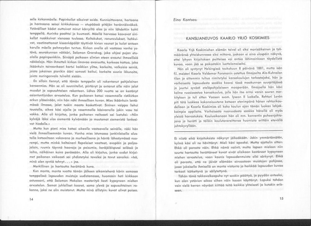 Sukuviesti 14, sivut 14 ja 15