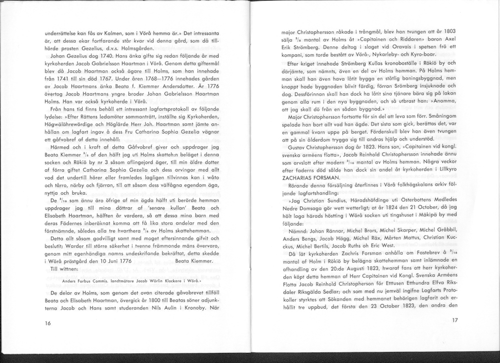 Sukuviesti 15, sivut 16 ja 17