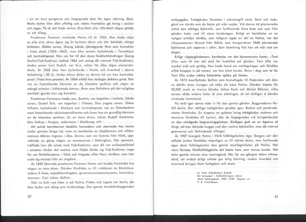 Sukuviesti 15, sivut 20 ja 21