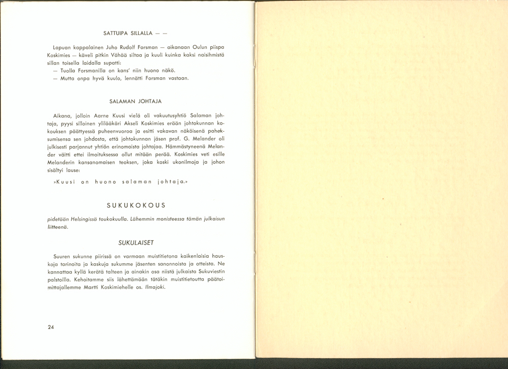Sukuviesti 15, sivut 24 ja 25
