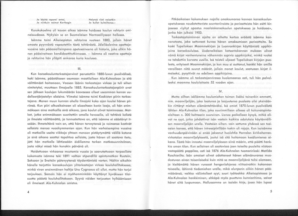 Sukuviesti 15, sivut 4 ja 5