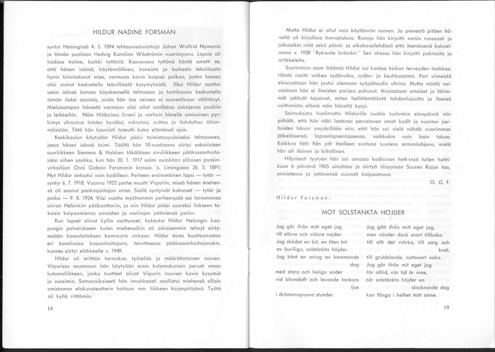 Sukuviesti 17, sivut 18 ja 19