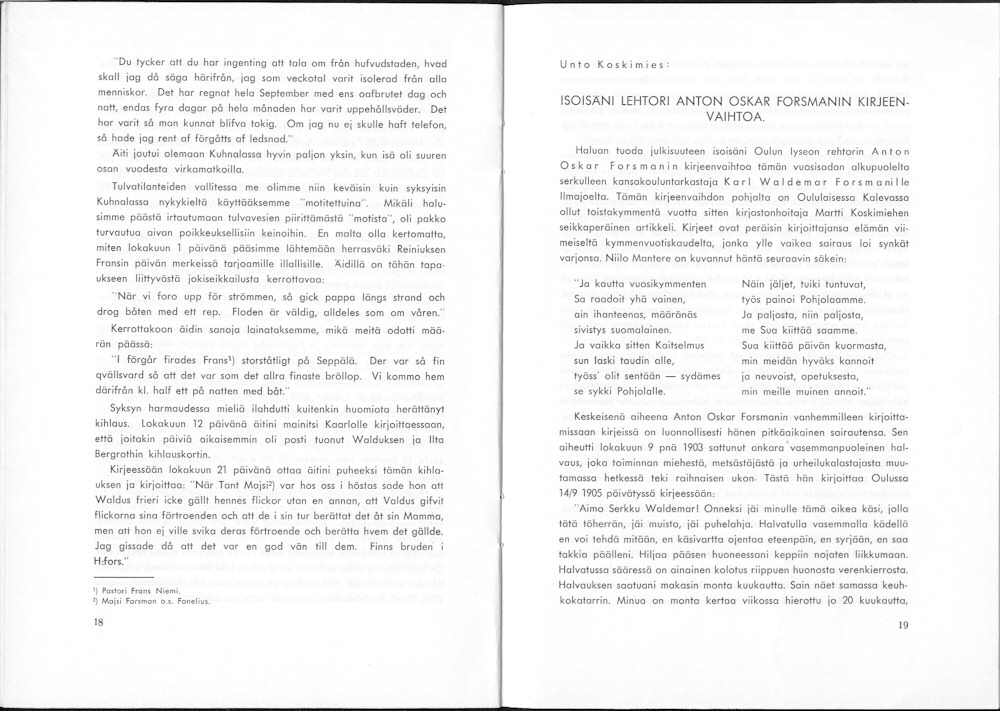 Sukuviesti 18, sivut 18 ja 19