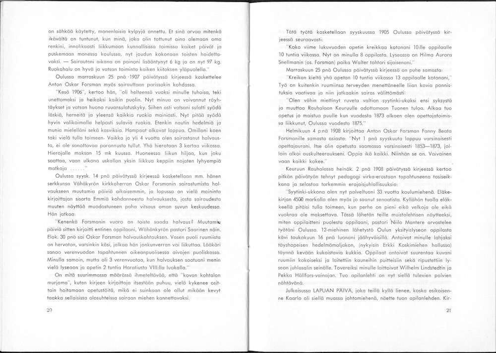 Sukuviesti 18, sivut 20 ja 21