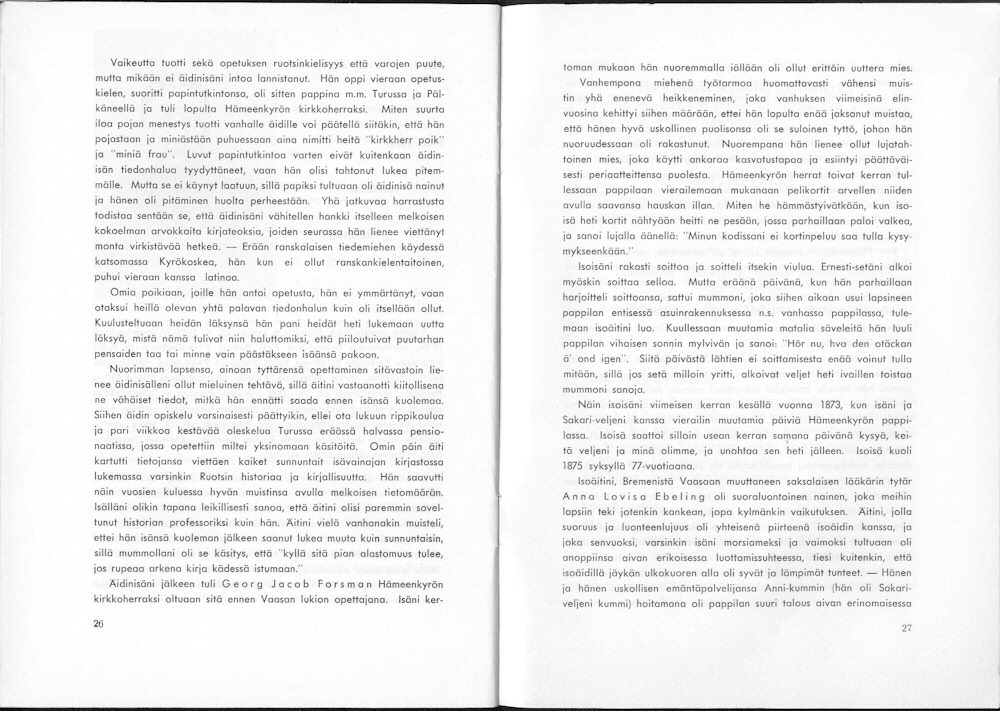 Sukuviesti 18, sivut 26 ja 27