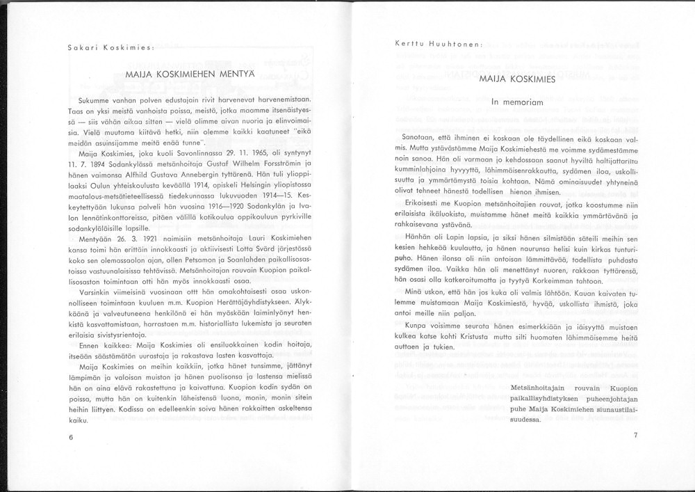 Sukuviesti 19, sivut 6 ja 7