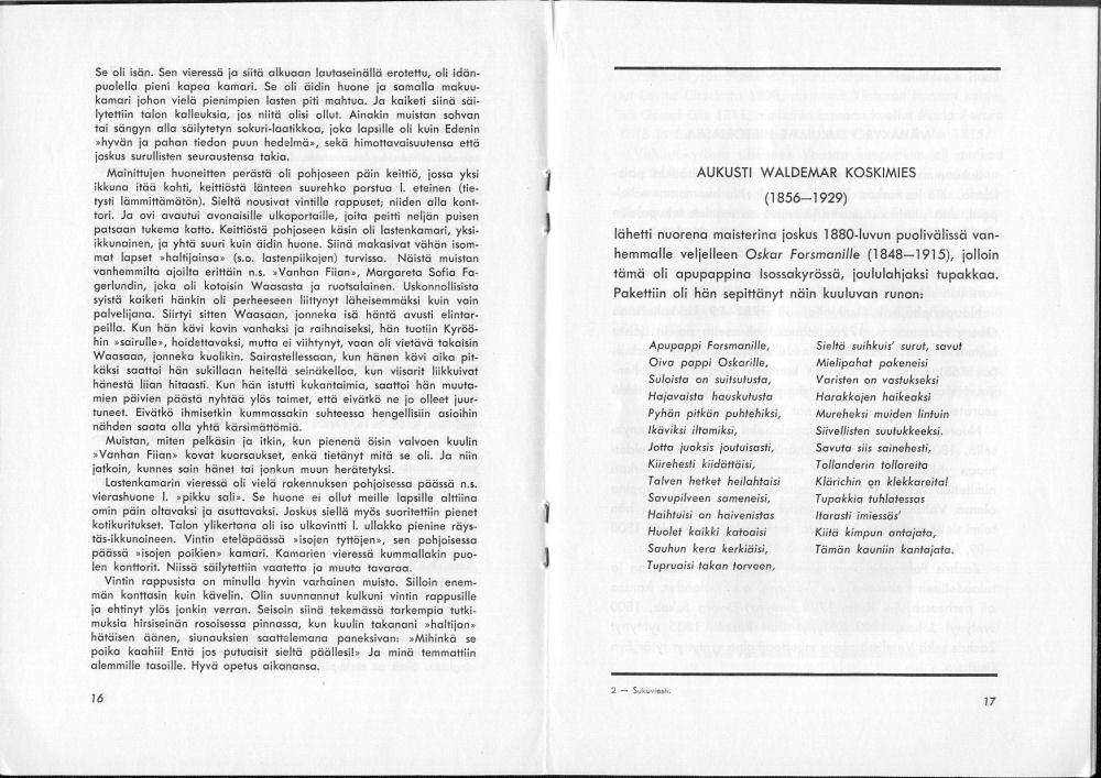 Sukuviesti 2, sivut 16 ja 17