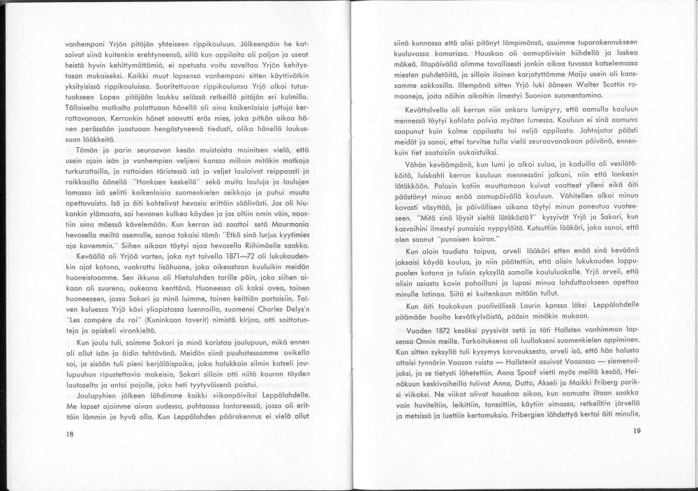 Sukuviesti 20, sivut 18 ja 19