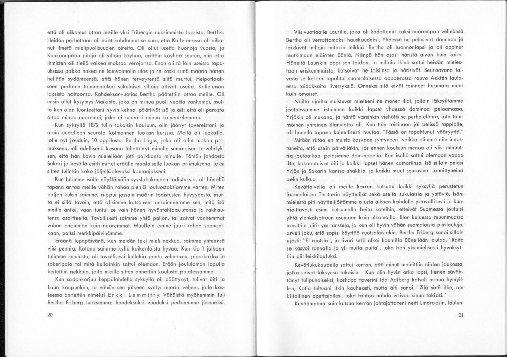 Sukuviesti 20, sivut 20 ja 21