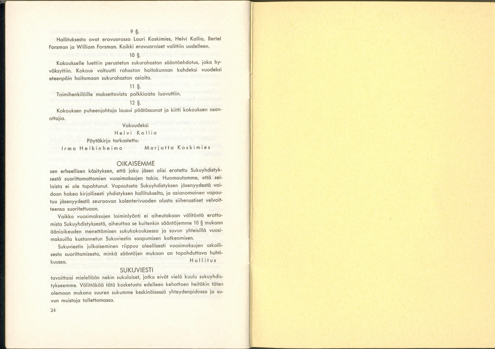 Sukuviesti 20, sivut 24 ja 25
