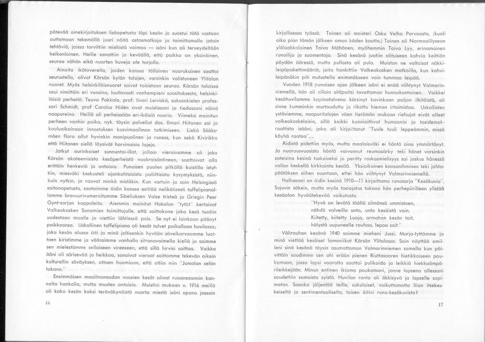 Sukuviesti 21, sivut 16 ja 17
