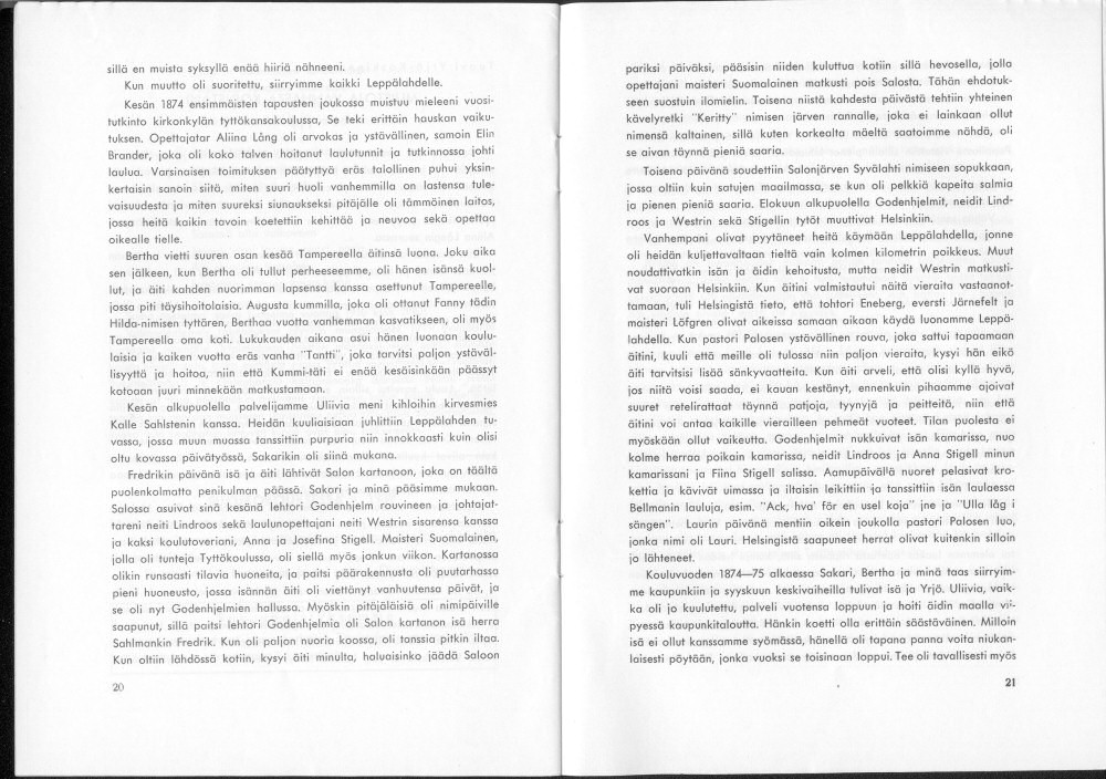 Sukuviesti 21, sivut 20 ja 21