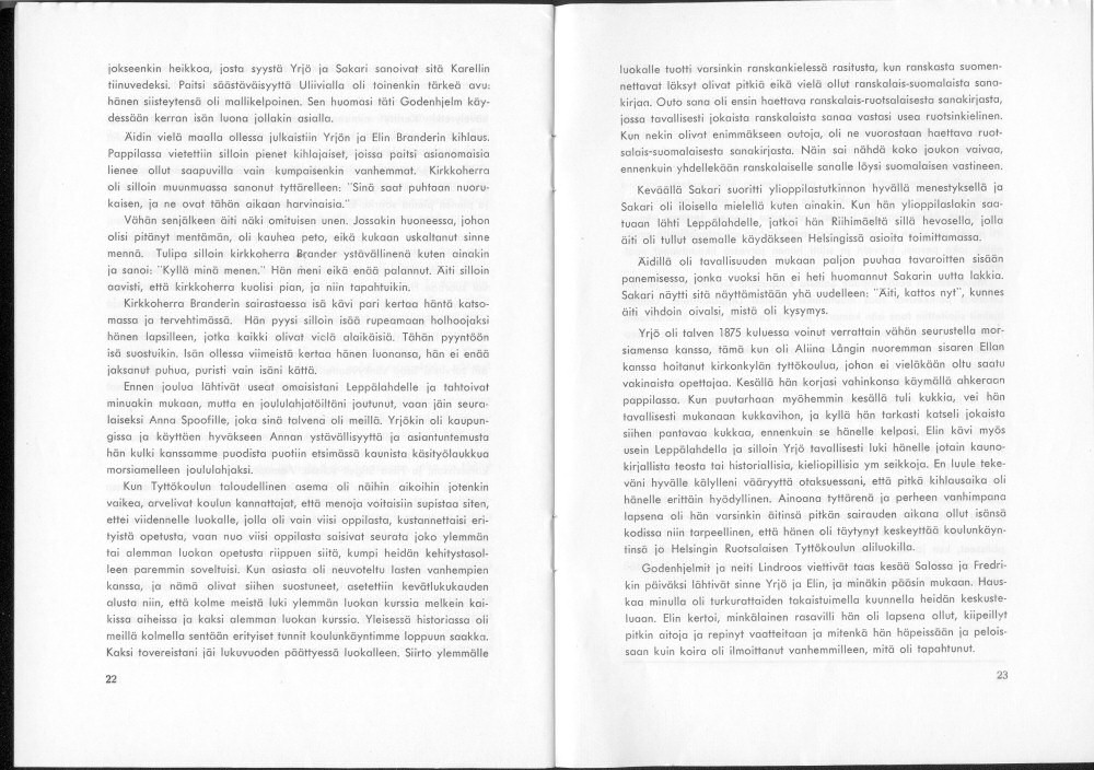 Sukuviesti 21, sivut 22 ja 23