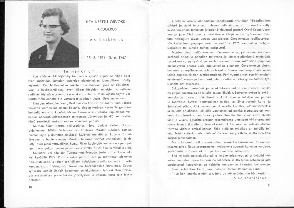 Sukuviesti 22, sivut 10 ja 11