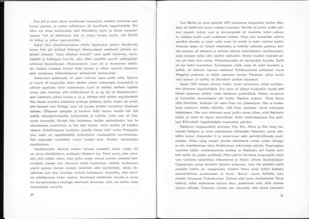 Sukuviesti 22, sivut 20 ja 21