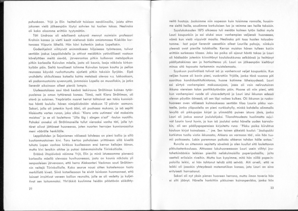 Sukuviesti 22, sivut 22 ja 23