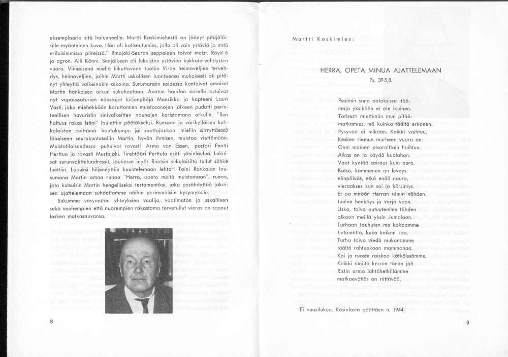 Sukuviesti 22, sivut 8 ja 9