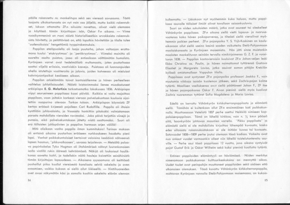 Sukuviesti 23, sivut 14 ja 15