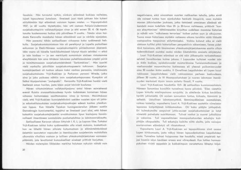 Sukuviesti 23, sivut 20 ja 21