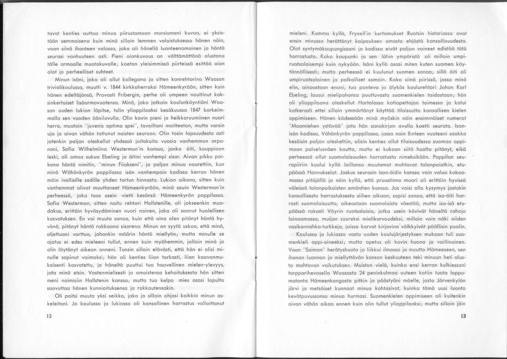 Sukuviesti 24, sivut 12 ja 13