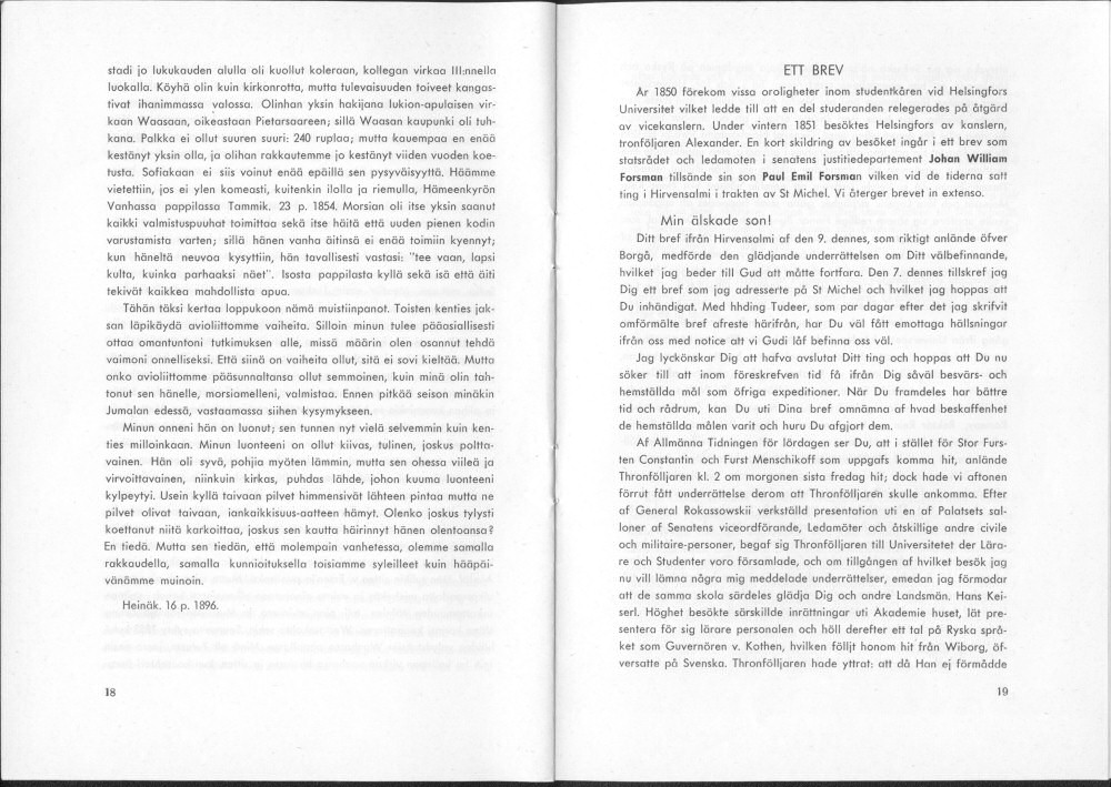 Sukuviesti 25, sivut 18 ja 19