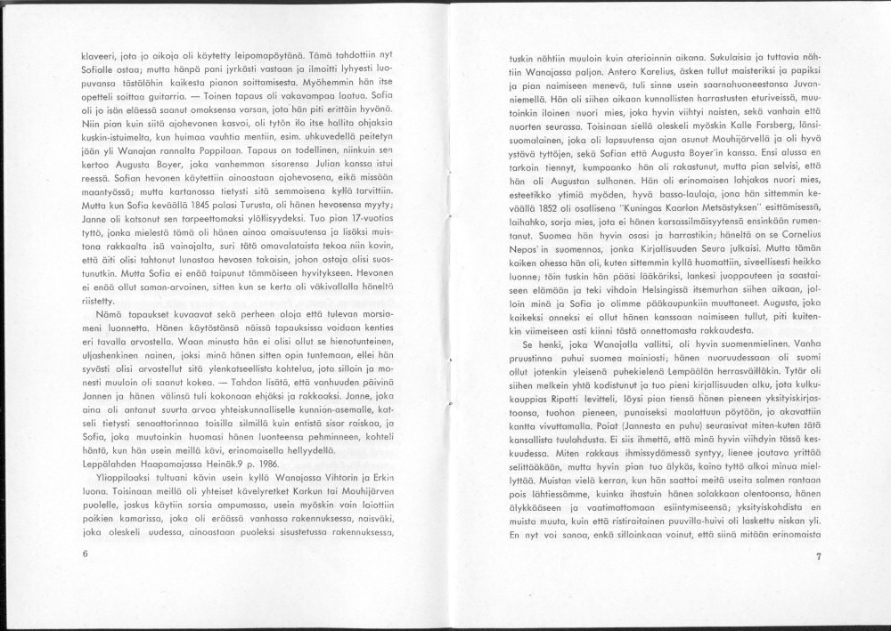 Sukuviesti 25, sivut 6 ja 7