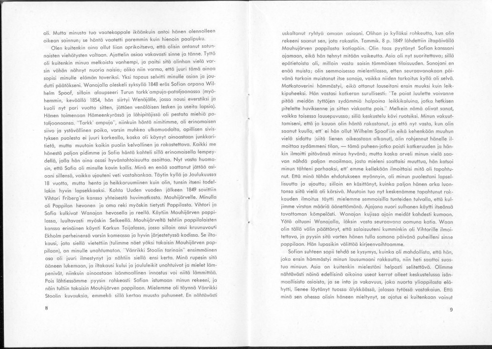 Sukuviesti 25, sivut 8 ja 9