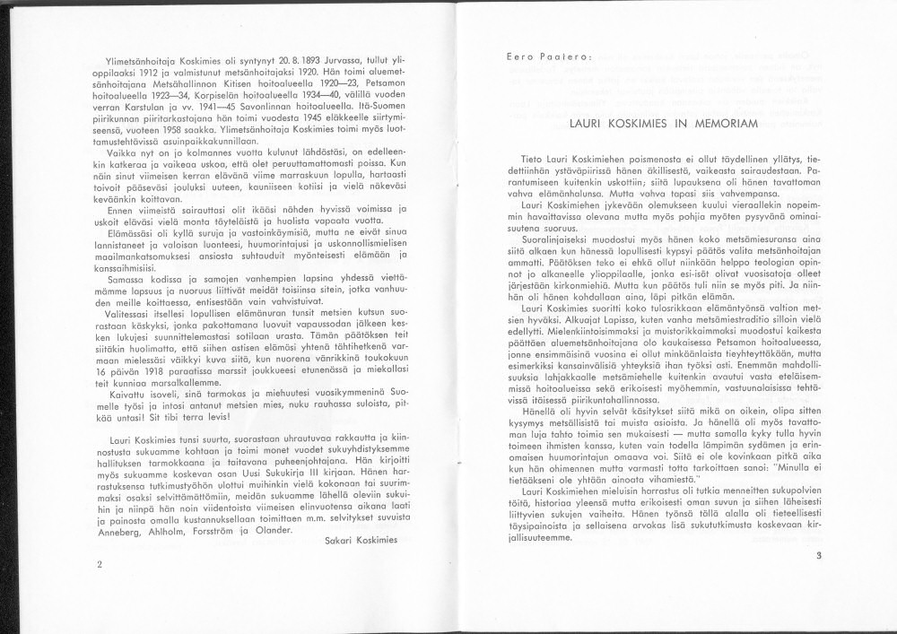 Sukuviesti 27, sivut 2 ja 3