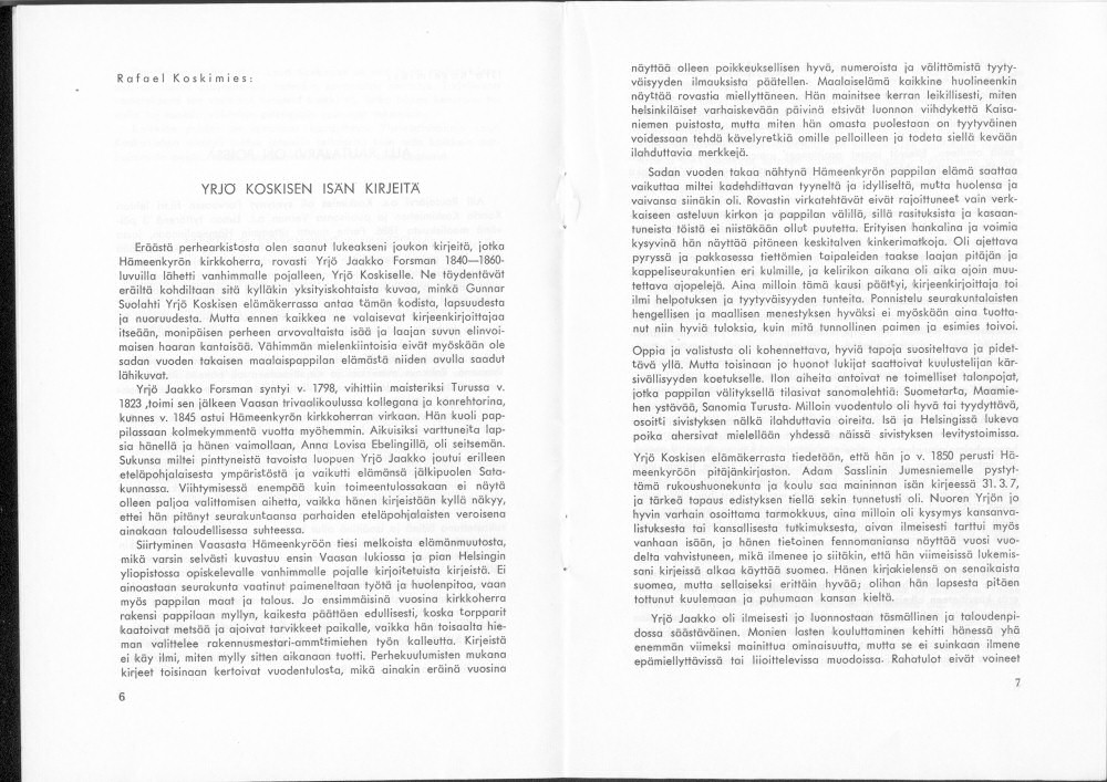 Sukuviesti 27, sivut 6 ja 7