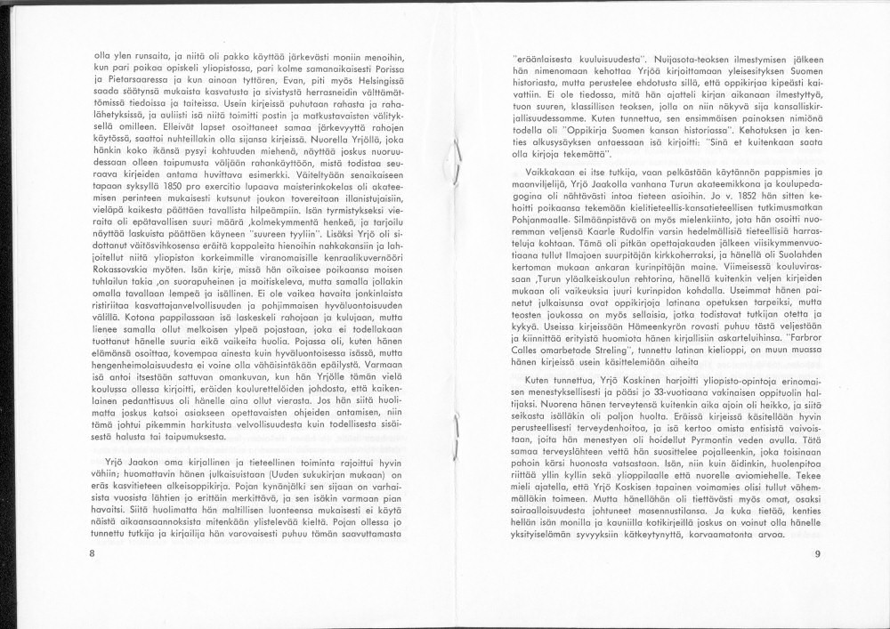 Sukuviesti 27, sivut 8 ja 9