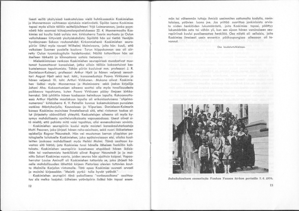 Sukuviesti 28, sivut 12 ja 13