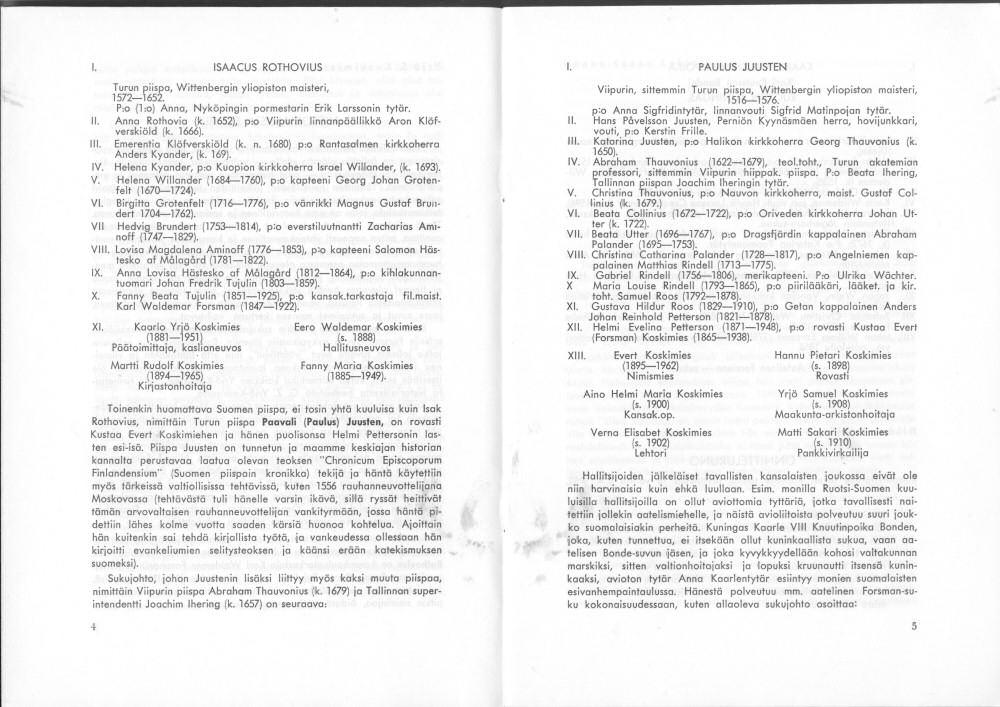 Sukuviesti 28, sivut 4 ja 5