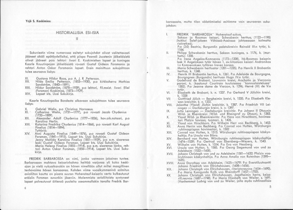 Sukuviesti 29, sivut 4 ja 5