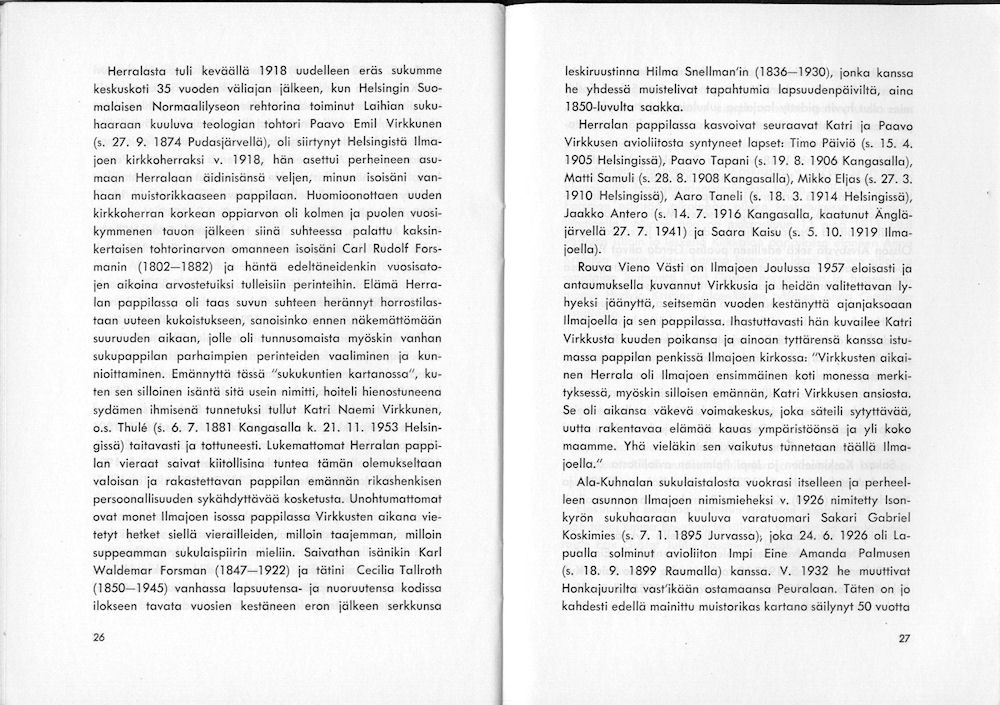 Sukuviesti 3, sivut 26 ja 27