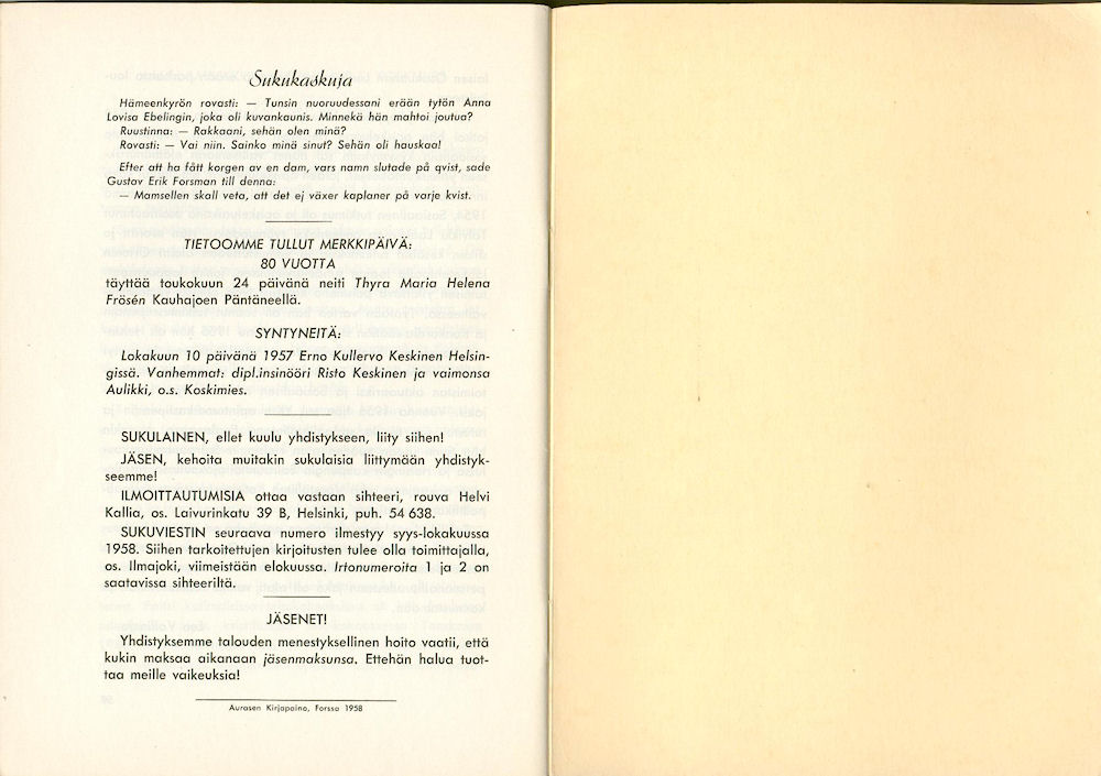 Sukuviesti 3, sivut 40 ja 41