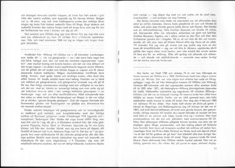 Sukuviesti 30, sivut 12 ja 13