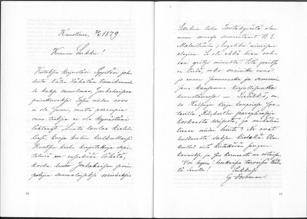 Sukuviesti 30, sivut 16 ja 17