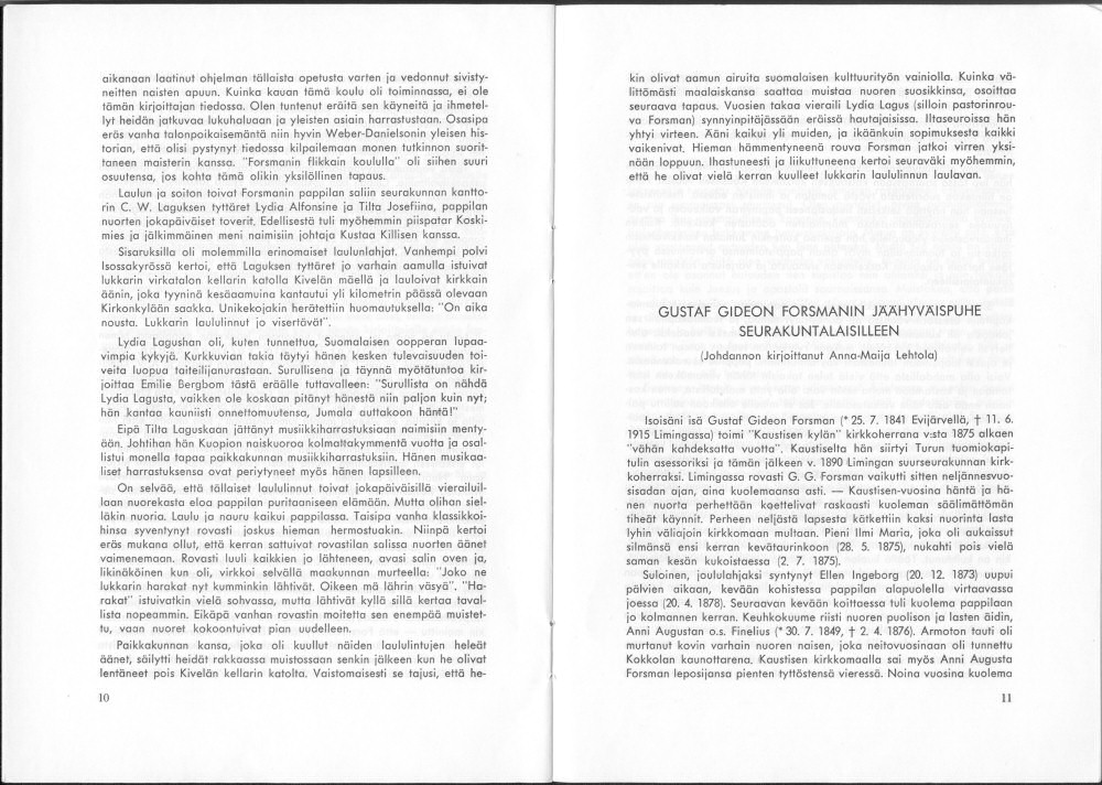 Sukuviesti 31, sivut 10 ja 11