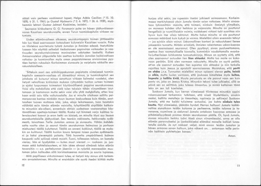 Sukuviesti 31, sivut 12 ja 13