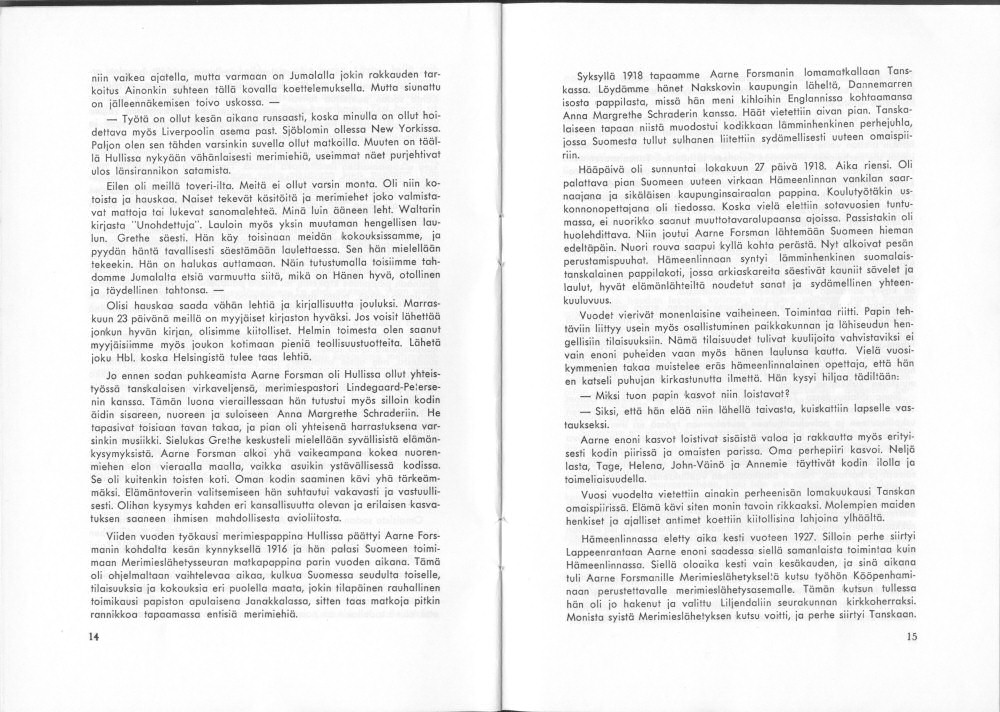 Sukuviesti 32, sivut 14 ja 15